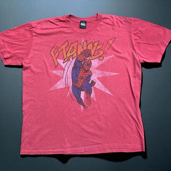 Mad Engine Marvel Spiderman Jack Kirby Art Red T-Shirt Men's Size XL - Picture 1 of 7